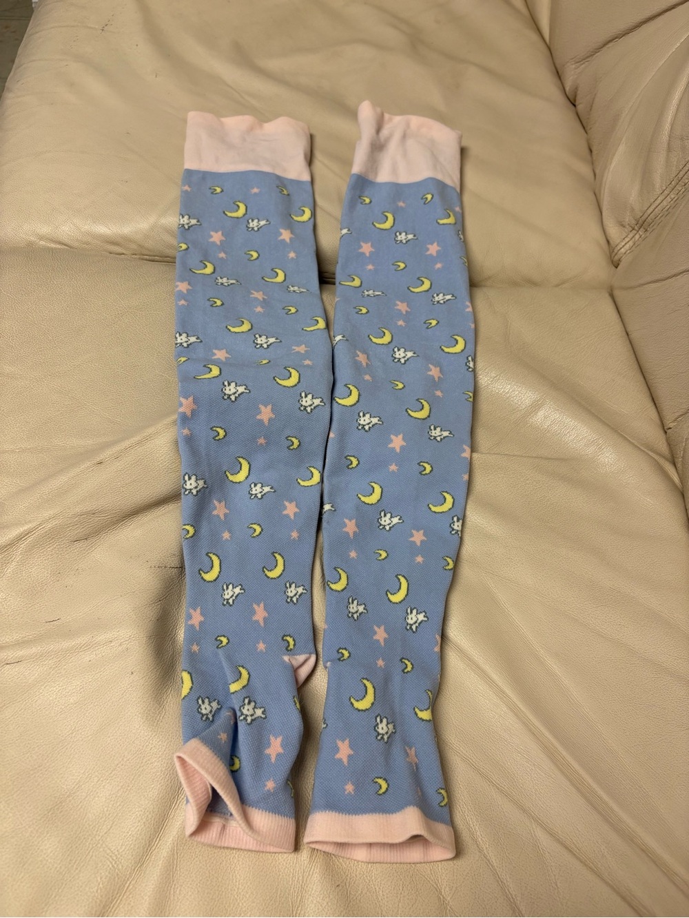SAILOR MOON Dr. Scholls QTTO Japan Toeless Compression Sock Pinks Blue Pink